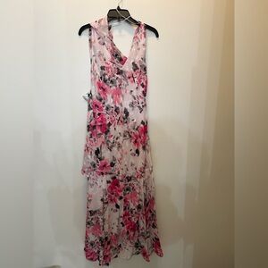 NWT Alex Evenings Sleeveless Floral Cowl Neck Gown With Shaw‎ Size 4